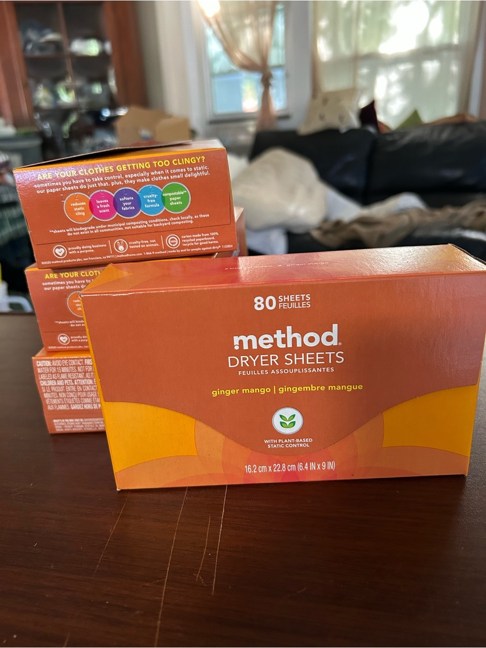 NWT Discontinued Method Ginger Mango Dryer Sheets (80 Count) - 4 boxes